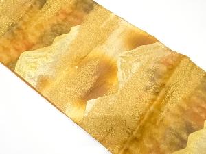 遠山に霞模様織り出し袋帯